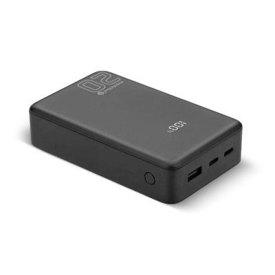 2. EVERACTIVE Powerbank 20.000 mAh, 1x USB, 2x USB-C, 20 W, QC4+, LCD, Schwarz EB-22QB