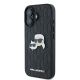 2. Karl Lagerfeld Monogram Karl & Choupette Head Pin Hülle für iPhone 16 Plus – Schwarz