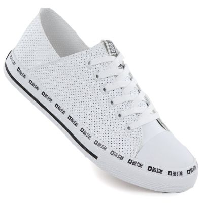 7. Big Star W FF274024 durchbrochene niedrige Sneakers weiß