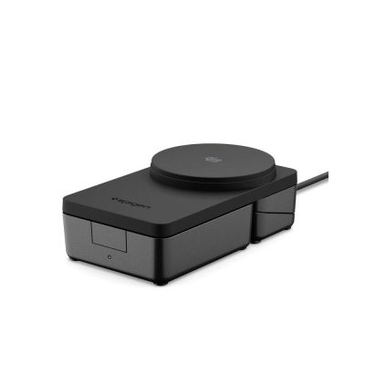 5. Spigen Essential Qi2.2 25W 3-in-1 MagSafe Magnetisches Kabelloses Ladegerät – Schwarz