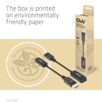 9. CLUB3D CAC-1088 Kabeladapter 0,21 m DisplayPort HDMI Schwarz