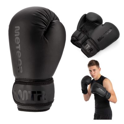 14. Meteor 10 oz Trainingsboxhandschuhe, Klettverschluss, PU