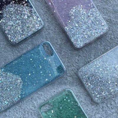 7. Star Glitter Glänzend Handyhülle Schutzhülle für iPhone 13 Pro schwarz