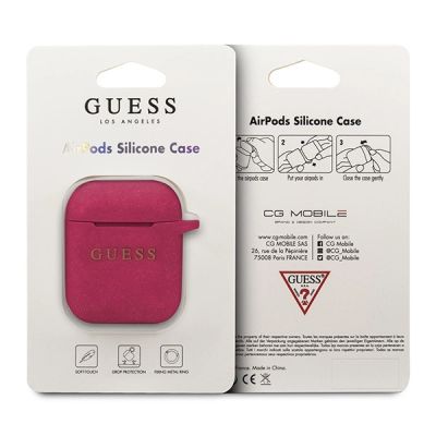 2. Guess GUACCSILGLFU AirPods decken fuchsia / fuchsia Silicone Glitter ab