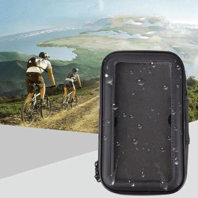 6. Wasserdichte Fahrrad- und Motorrad-Handytasche, Satteltasche für Lenker XL (max. Handygröße: 165 mm x 80 mm), schwarz (ohne Lenkerhalterung)