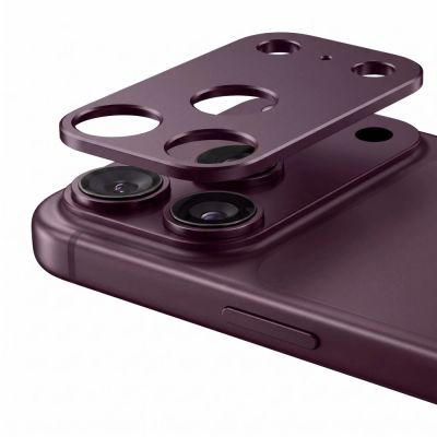 3. Kameraabdeckung Tech-Protect Camalloy Fit+ für iPhone 18 Pro – burgunderrot