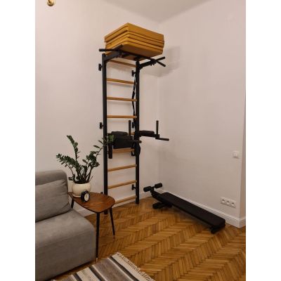 9. Zusammenklappbare Turnmatte, braun, 180 cm, Bank