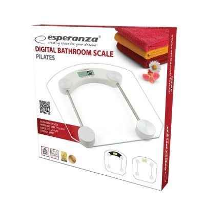 5. Esperanza Pilates EBS008W Badezimmerwaage (transparent)