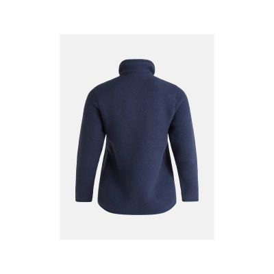 3. Peak Performance W Fleece Snap T Neck Sweatshirt blau