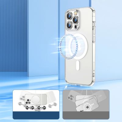 3. Joyroom 14D Magnetic Case Magnetische Hülle für iPhone 14 Plus kompatibel mit MagSafe transparent (JR-14D7)