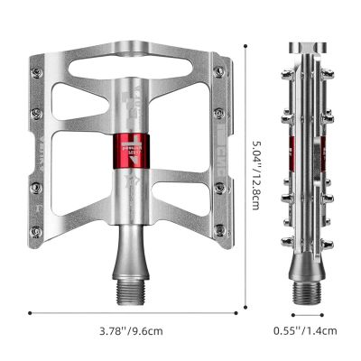 4. Rockbros JT410 4.10 4-Kugellager-Fahrradpedale - Silber