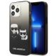 Karl Lagerfeld Gradient Ikonik Karl&Choupette Hülle für iPhone 13 Pro / iPhone 13 - Schwarz