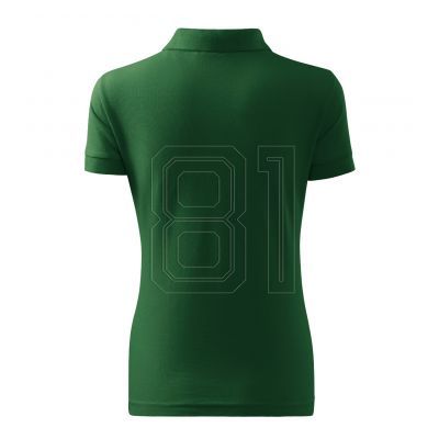 2. Malfini Cotton W MLI-21306 Flaschengrünes Poloshirt