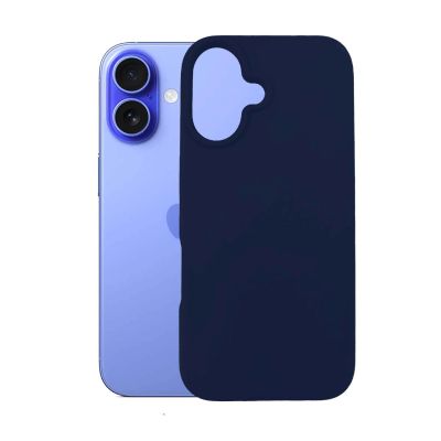 4. 3mk Silikonhülle für iPhone 16 Plus - Marineblau