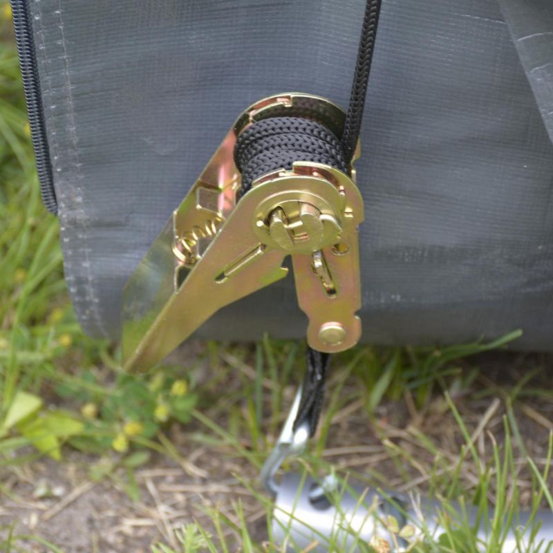 18. Gartengarage-Pavillon 3,50 x 3,50 x 2,60 m, grau, Saska Garten