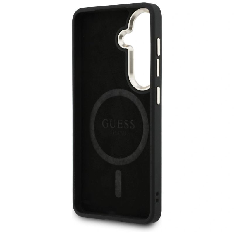 7. Guess 4G Embossed Ring MagSafe Hülle für Samsung Galaxy S26 Plus - braun