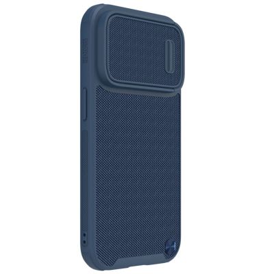 3. Nillkin Textured S Case für iPhone 14 Pro, gepanzerte Hülle mit Kameraabdeckung, blau