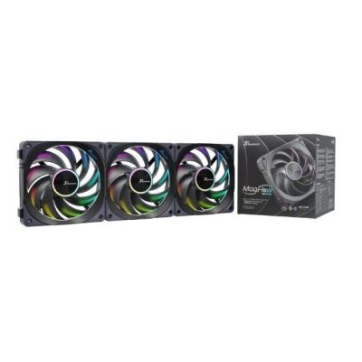 Seasonic MagFlow ARGB Computergehäuselüfter 12cm Schwarz 3 Stück.