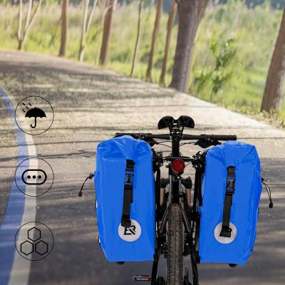 3. Rockbros 30140022004 Wasserdichte Fahrradtasche 25-32L - Blau