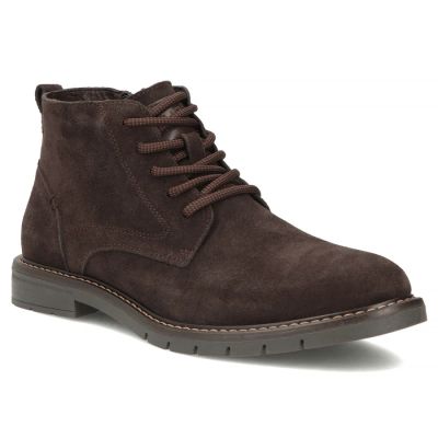 Herren-Ankle-Boots aus Leder, ungefüttert, Wildleder, dunkelbraun, Filippo MBT8318