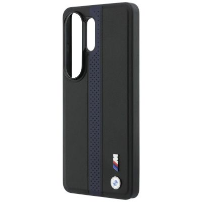 6. BMW MagSafe Hülle mit perforiertem Streifenlogo für Samsung Galaxy S26 Ultra – Blau