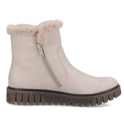 41. Damen-Stiefeletten mit Fellfutter, beige, Rieker Y3481-60