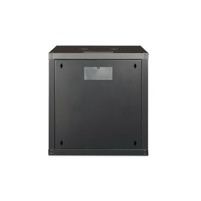 9. Digitus Unique 19" 12U 600x600 Wand-Netzwerkschrank, Glastür, schwarz, ungeteilt, montiert, 100 kg