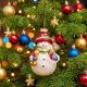 4. GLAS-WEIHNACHTSKUGEL IN FORM EINES SCHNEEMANNS 11 CM SASKA GIFT & DECOR