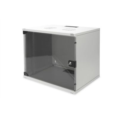 2. Digitus 19-Zoll 9U SOHO Wandschrank, grau, Glas