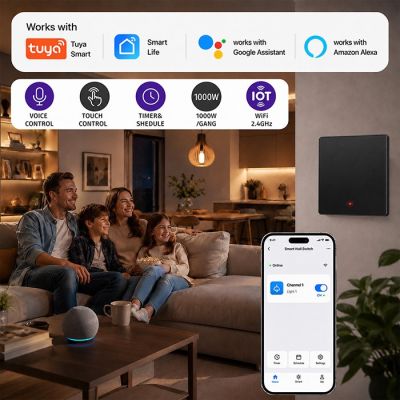 9. QOLTEC LICHT-EIN/AUS-SCHALTER | 1-KANAL | WLAN | TIMER | TUYA | SCHWARZ