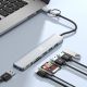 3. Wozinsky WAH-81 8-in-1 USB-Hub mit USB 3.0, SD-Kartenleser und Audioausgang – Grau