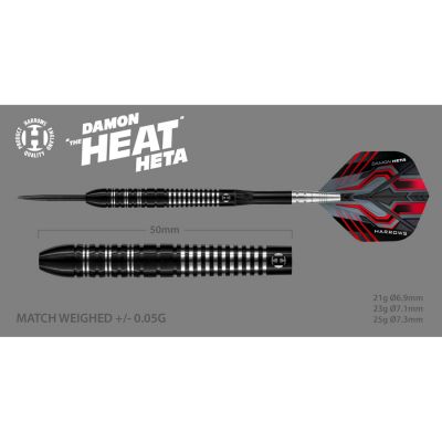 3. Harrows Damon Heta 90 % Steeltip-Dartpfeile HS-TNK-000016452