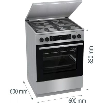 12. GORENJE GKS6C71XF Gas-Elektroherd