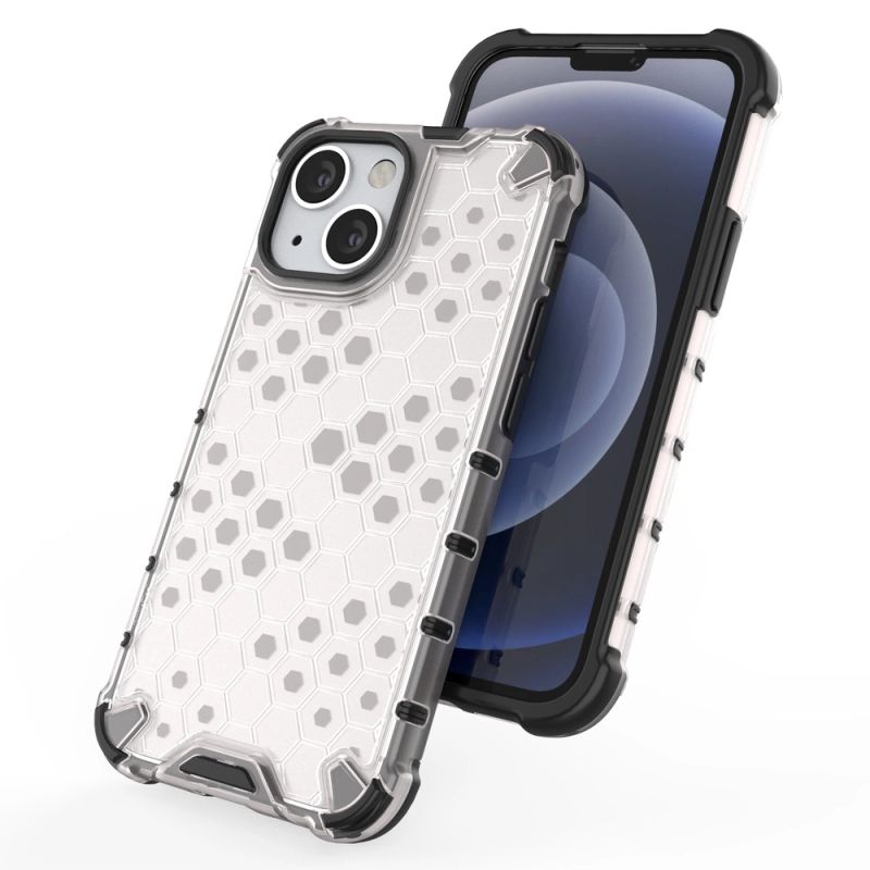 8. Honeycomb Handyhülle Schutzhülle mit TPU Rahmen für iPhone 13 mini rot