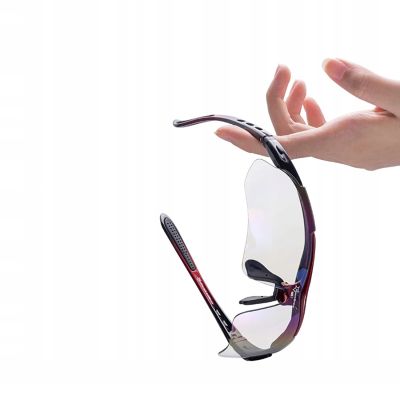 5. Rockbros 10001 Polarisierte Radsportbrille - Schwarz und Rot