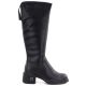 2. Schwarze Damen-Ankle-Boots aus Leder, Vinceza FIO27-67056