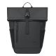 5. Rivacase Eden Rucksack, Roll-Up-Rucksack, Schwarz, Polyester, Gewachstes Leder (zum Hochziehen)