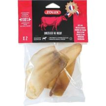 ZOLUX Natürliche Leckerlis für Hunde, getrocknete Rinderohren, 40 g