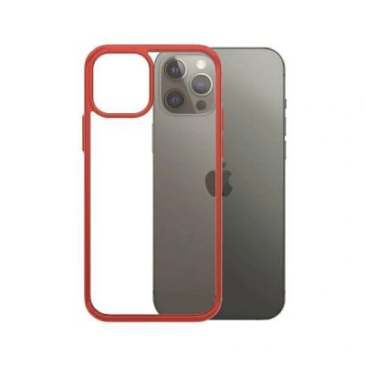 2. PanzerGlass Mandarin Clear Case für iPhone 12 / 12 Pro - Transparent Rot