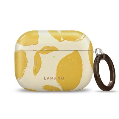 3. Lamano Tech-Protect Hülle für AirPods Pro 3 – Gelb und Weiß