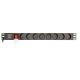 GEMBIRD 19-Zoll-Rack-Steckdosenleiste PDU EG-PDU-014-F, 1 HE, 16 A, 8 französische Steckdosen, Schuko-Stecker, 3-m-Kabel