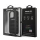 8. AMG AMHCP14LGSEBK iPhone 14 Pro 6.1 "schwarz / schwarzes Hardcase Leder geprägte Linien