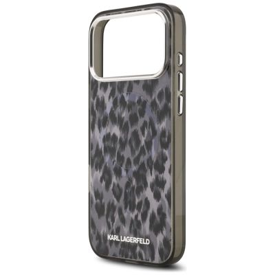 6. Karl Lagerfeld IML Leopard Pattern MagSafe Case für iPhone 17 Pro Max - Schwarz