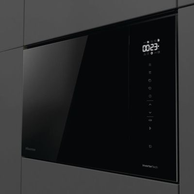 5. Hisense 742528 Mikrowellenofen, schwarz, Einbau-Mikrowellengrill, 25 l, 900 W