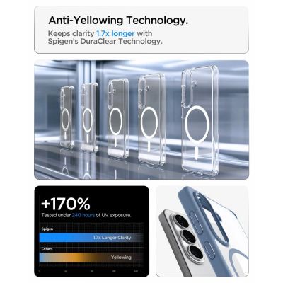 6. Spigen Ultra Hybrid Mag MagSafe Hülle für Samsung Galaxy S26+ - Transparentblau