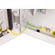 24. Digitus 19" 9U 600x600 Wand-Netzwerkschrank, Volltür, grau, ungeteilt, montiert, IP55, 100 kg