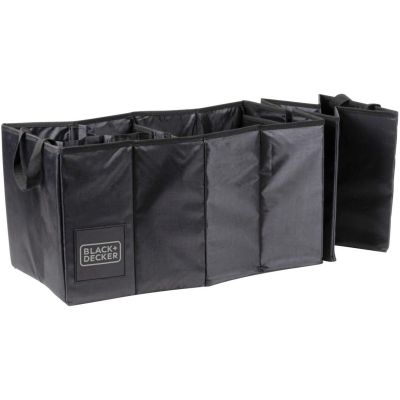 30. Aufbewahrungsbox mit 4 Fächern, faltbar, 110 x 30 x 30 cm, Black + Decker