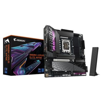 GIGABYTE B860M AORUS ELITE WIFI6E Motherboard Intel B860 LGA 1851 (Sockel V1) Micro ATX (B860M A ELITE WIFI6E)