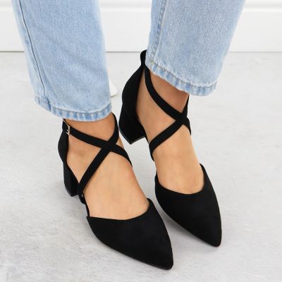 4. Sergio Leone SK-830 Damen-Sandalen mit schwarzem Blockabsatz