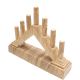 8. Adventskerzenhalter 15,5 x 3,2 x 13,5 cm, 7 LEDs, batteriebetrieben, Kiefernholz